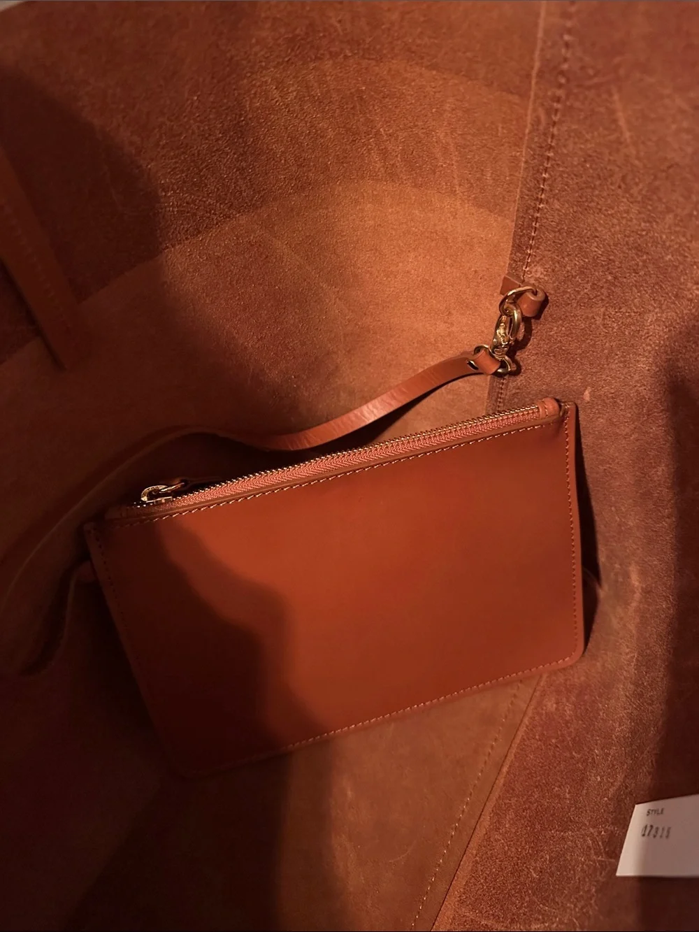 Ann Mashburn Large Camel Leather Soft Tote